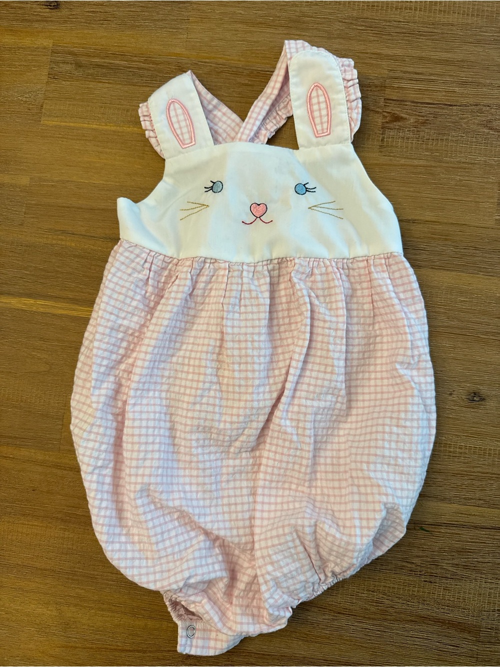 Classic Whimsy Pink Bunny Romper 2T